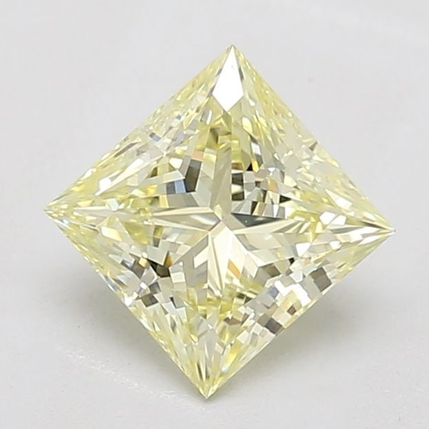 Loose Diamond - PRINCESS 1.06ct Fancy Light Yellow VVS2: Loose Diamond - PRINCESS 1.06ct Fancy Light Yellow VVS2 Source: This is a real non-mined Diamond that has been grown in a lab Shape: PRINCESS Carats: 1.06 Color: Fancy Light Yellow Certification: IGI 