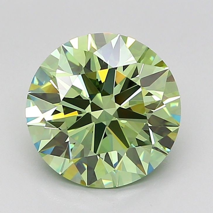 Ideal Loose Diamond - ROUND 3.07ct Fancy Vivid Green VVS2: Ideal Loose Diamond - ROUND 3.07ct Fancy Vivid Green VVS2 Source: This is a real non-mined Diamond that has been grown in a lab Shape: ROUND Carats: 3.07 Color: Fancy Vivid Green Certification: IGI Vi