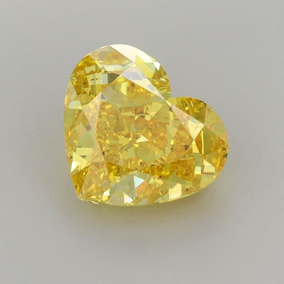 Loose Diamond - HEART 2.02ct Fancy Vivid Yellow VS2: Loose Diamond - HEART 2.02ct Fancy Vivid Yellow VS2 Source: This is a real non-mined Diamond that has been grown in a lab Shape: HEART Carats: 2.02 Color: Fancy Vivid Yellow Certification: IGI Video: