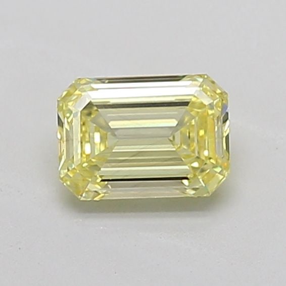 Loose Diamond - EMERALD 1.01ct Fancy Light Yellow VS2: Loose Diamond - EMERALD 1.01ct Fancy Light Yellow VS2 Source: This is a real non-mined Diamond that has been grown in a lab Shape: EMERALD Carats: 1.01 Color: Fancy Light Yellow Certification: IGI The