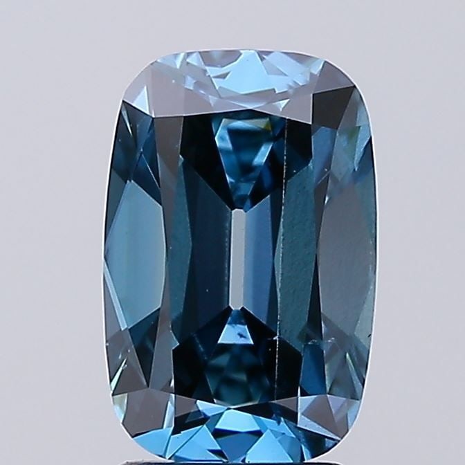 Loose Diamond - CUSHION 2.5ct Fancy Vivid Blue SI2: Loose Diamond - CUSHION 2.5ct Fancy Vivid Blue SI2 Source: This is a real non-mined Diamond that has been grown in a lab Shape: CUSHION Carats: 2.5 Color: Fancy Vivid Blue Certification: IGI Video: