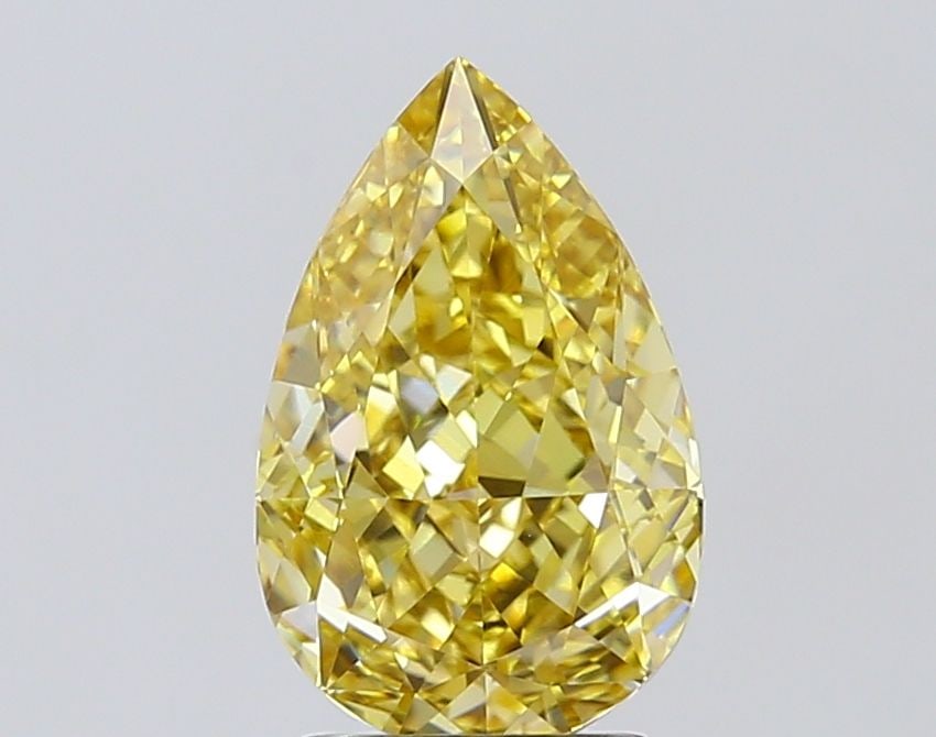 Loose Diamond - PEAR 3.06ct Fancy Intense Yellow VVS2: Loose Diamond - PEAR 3.06ct Fancy Intense Yellow VVS2 Source: This is a real non-mined Diamond that has been grown in a lab Shape: PEAR Carats: 3.06 Color: Fancy Intense Yellow Certification: IGI Vide