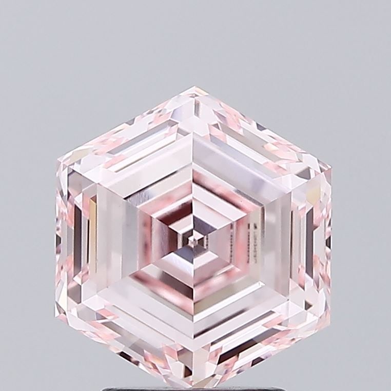 Loose Diamond - HEXAGONAL 2.72ct Fancy Intense Pink VS1: Loose Diamond - HEXAGONAL 2.72ct Fancy Intense Pink VS1 Source: This is a real non-mined Diamond that has been grown in a lab Shape: HEXAGONAL Carats: 2.72 Color: Fancy Intense Pink Certification: IGI