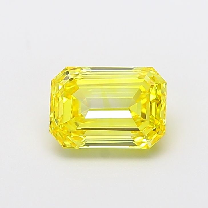 Loose Diamond - EMERALD 2.04ct Fancy Vivid Yellow VS1: Loose Diamond - EMERALD 2.04ct Fancy Vivid Yellow VS1 Source: This is a real non-mined Diamond that has been grown in a lab Shape: EMERALD Carats: 2.04 Color: Fancy Vivid Yellow Certification: NONE Th