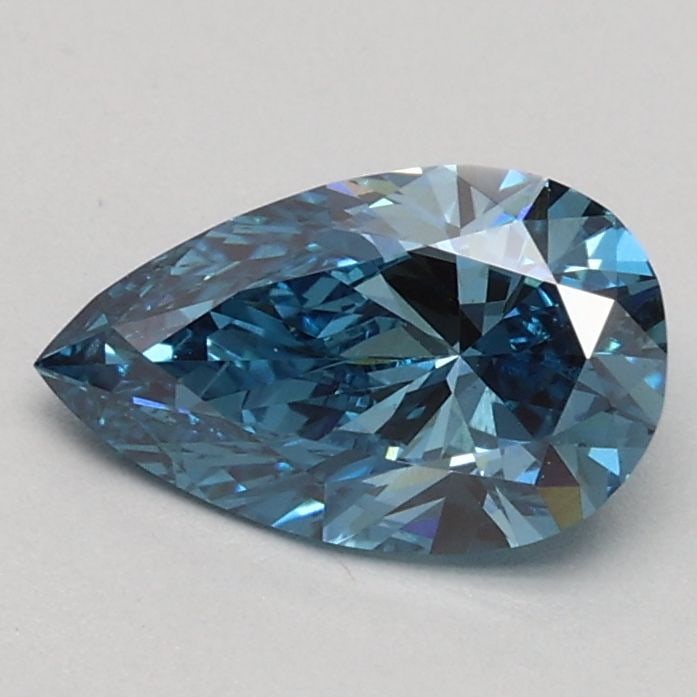Loose Diamond - PEAR 0.63ct Fancy Vivid Blue VS2: Loose Diamond - PEAR 0.63ct Fancy Vivid Blue VS2 Source: This is a real non-mined Diamond that has been grown in a lab Shape: PEAR Carats: 0.63 Color: Fancy Vivid Blue Certification: IGI Video: