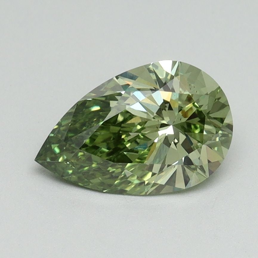 Loose Diamond - PEAR 1.09ct Fancy Vivid Green VS2: Loose Diamond - PEAR 1.09ct Fancy Vivid Green VS2 Source: This is a real non-mined Diamond that has been grown in a lab Shape: PEAR Carats: 1.09 Color: Fancy Vivid Green Certification: IGI Video: