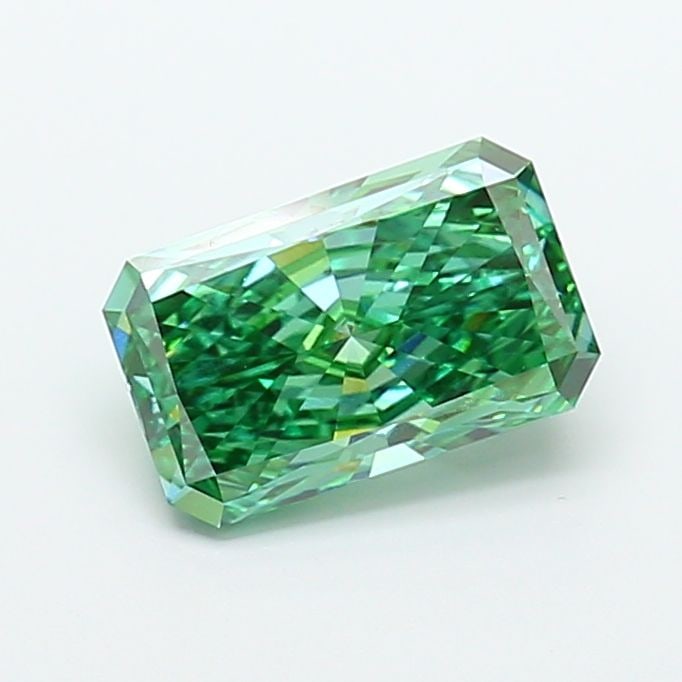 Loose Diamond - RADIANT 2.5ct Fancy Vivid Green VVS2: Loose Diamond - RADIANT 2.5ct Fancy Vivid Green VVS2 Source: This is a real non-mined Diamond that has been grown in a lab Shape: RADIANT Carats: 2.5 Color: Fancy Vivid Green Certification: IGI Video: