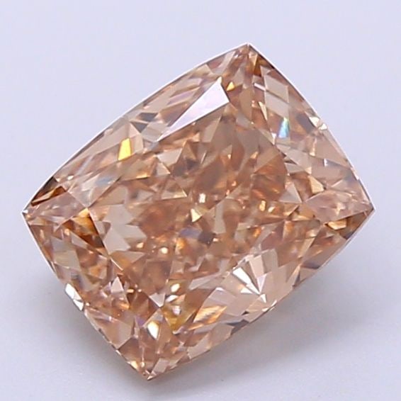 Loose Diamond - CUSHION MODIFIED 2.01ct Fancy Light Brown VVS2: Loose Diamond - CUSHION MODIFIED 2.01ct Fancy Light Brown VVS2 Source: This is a real non-mined Diamond that has been grown in a lab Shape: CUSHION MODIFIED Carats: 2.01 Color: Fancy Light Brown Certi