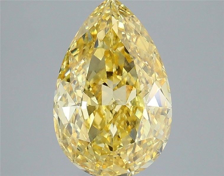 Loose Diamond - PEAR 3.56ct Fancy Vivid Yellow VS1: Loose Diamond - PEAR 3.56ct Fancy Vivid Yellow VS1 Source: This is a real non-mined Diamond that has been grown in a lab Shape: PEAR Carats: 3.56 Color: Fancy Vivid Yellow Certification: IGI Video: