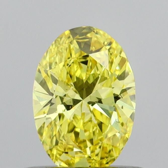 Loose Diamond - OVAL 0.44ct Fancy Vivid Yellow SI1: Loose Diamond - OVAL 0.44ct Fancy Vivid Yellow SI1 Source: This is a real non-mined Diamond that has been grown in a lab Shape: OVAL Carats: 0.44 Color: Fancy Vivid Yellow Certification: IGI Video: