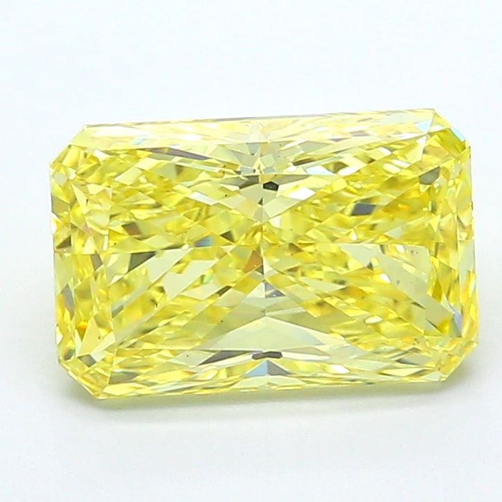 Loose Diamond - RADIANT 5.04ct Fancy Vivid Yellow VS1: Loose Diamond - RADIANT 5.04ct Fancy Vivid Yellow VS1 Source: This is a real non-mined Diamond that has been grown in a lab Shape: RADIANT Carats: 5.04 Color: Fancy Vivid Yellow Certification: IGI Vid