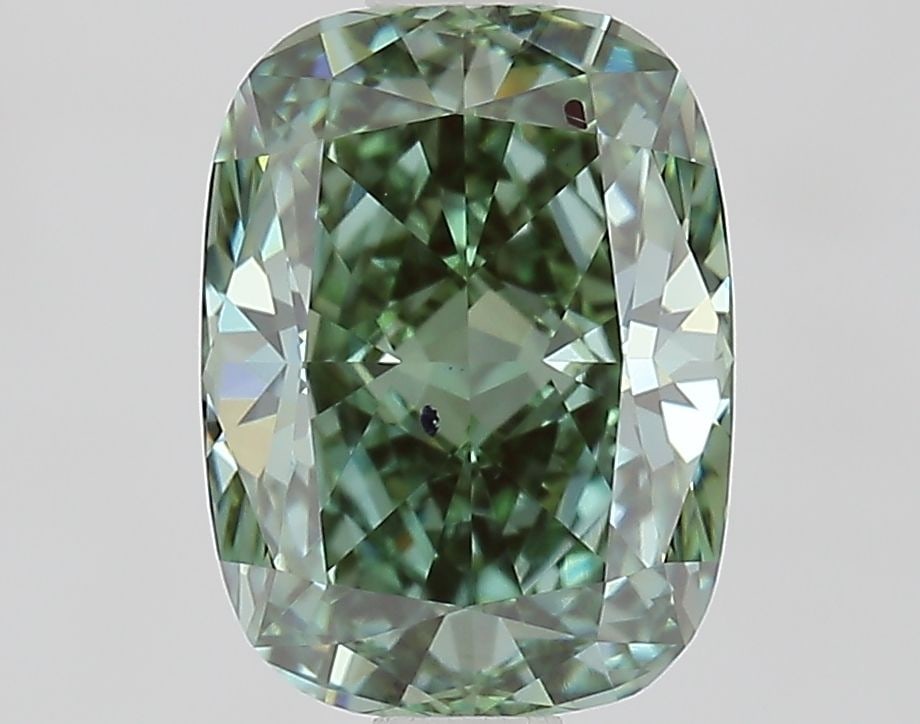 Loose Diamond - CUSHION MODIFIED 1.51ct Fancy Vivid Green VVS1: Loose Diamond - CUSHION MODIFIED 1.51ct Fancy Vivid Green VVS1 Source: This is a real non-mined Diamond that has been grown in a lab Shape: CUSHION MODIFIED Carats: 1.51 Color: Fancy Vivid Green Certi