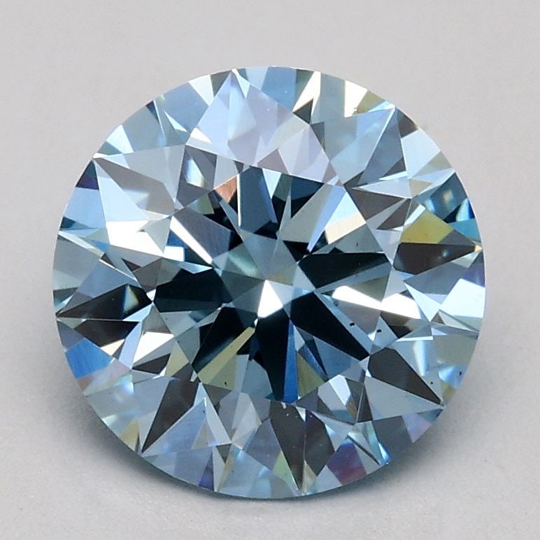 Ideal Loose Diamond - ROUND 1.53ct Fancy Intense Blue VS2: Ideal Loose Diamond - ROUND 1.53ct Fancy Intense Blue VS2 Source: This is a real non-mined Diamond that has been grown in a lab Shape: ROUND Carats: 1.53 Color: Fancy Intense Blue Certification: IGI V