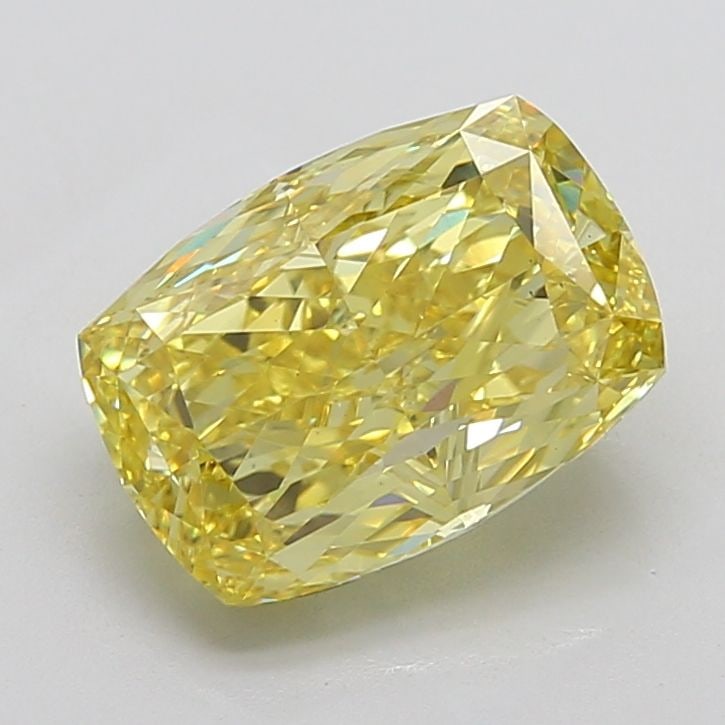 Loose Diamond - CUSHION MODIFIED 6.17ct Fancy Intense Yellow VS2: Loose Diamond - CUSHION MODIFIED 6.17ct Fancy Intense Yellow VS2 Source: This is a real non-mined Diamond that has been grown in a lab Shape: CUSHION MODIFIED Carats: 6.17 Color: Fancy Intense Yellow 