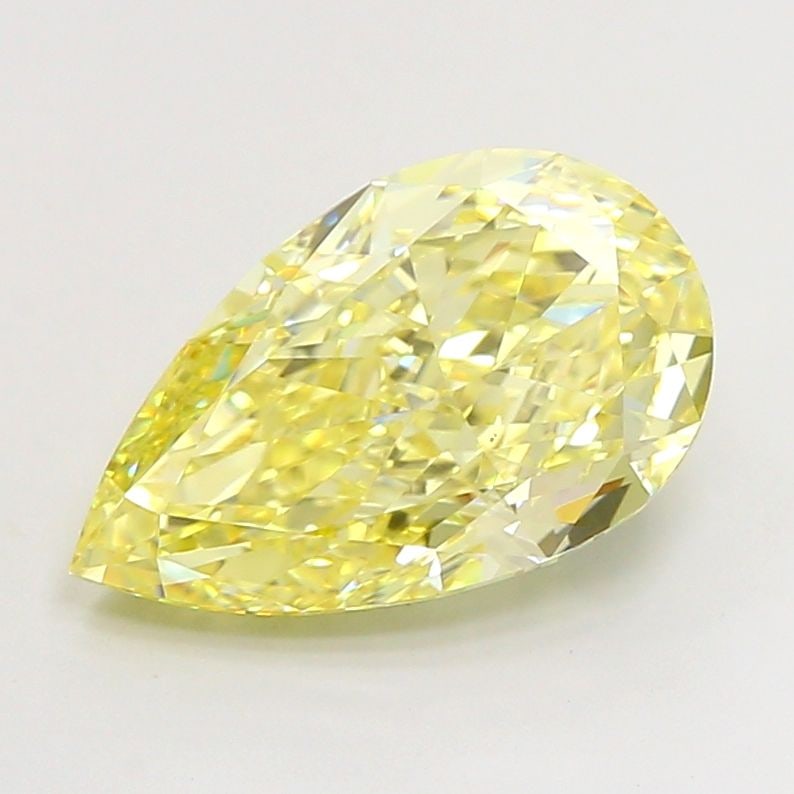 Loose Diamond - PEAR 3.71ct Fancy Intense Yellow VS2: Loose Diamond - PEAR 3.71ct Fancy Intense Yellow VS2 Source: This is a real non-mined Diamond that has been grown in a lab Shape: PEAR Carats: 3.71 Color: Fancy Intense Yellow Certification: IGI Video