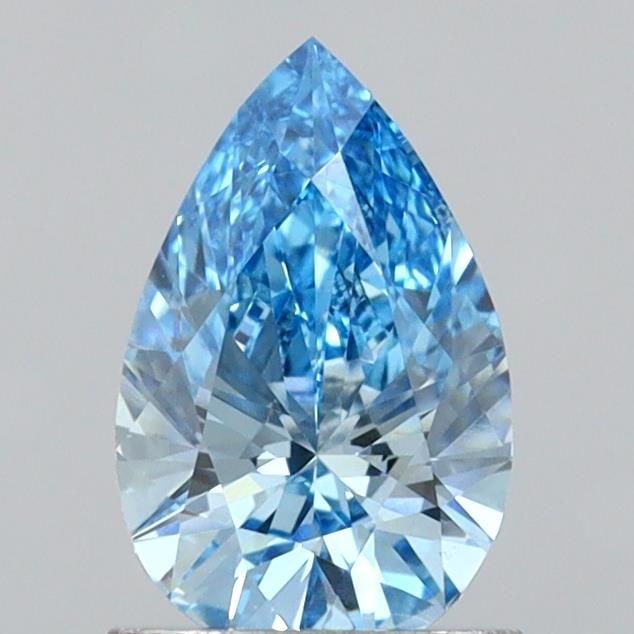 Loose Diamond - PEAR 1.0ct Fancy Vivid Blue VVS2: Loose Diamond - PEAR 1.0ct Fancy Vivid Blue VVS2 Source: This is a real non-mined Diamond that has been grown in a lab Shape: PEAR Carats: 1.0 Color: Fancy Vivid Blue Certification: IGI Video: