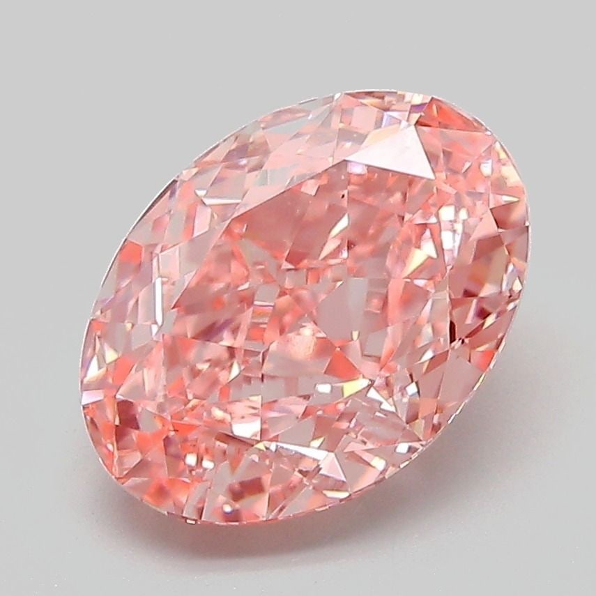Loose Diamond - OVAL 2.86ct Fancy Vivid Pink VS1: Loose Diamond - OVAL 2.86ct Fancy Vivid Pink VS1 Source: This is a real non-mined Diamond that has been grown in a lab Shape: OVAL Carats: 2.86 Color: Fancy Vivid Pink Certification: IGI Video: