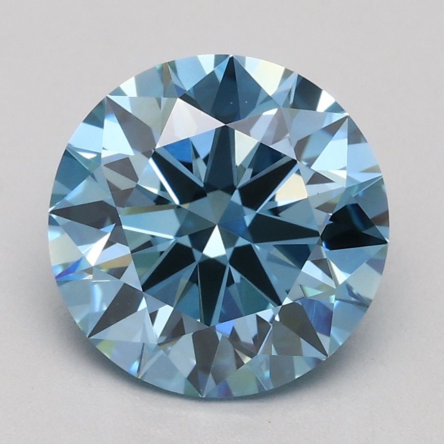 Ideal Loose Diamond - ROUND 1.95ct Fancy Vivid Blue VVS2: Ideal Loose Diamond - ROUND 1.95ct Fancy Vivid Blue VVS2 Source: This is a real non-mined Diamond that has been grown in a lab Shape: ROUND Carats: 1.95 Color: Fancy Vivid Blue Certification: IGI Vide