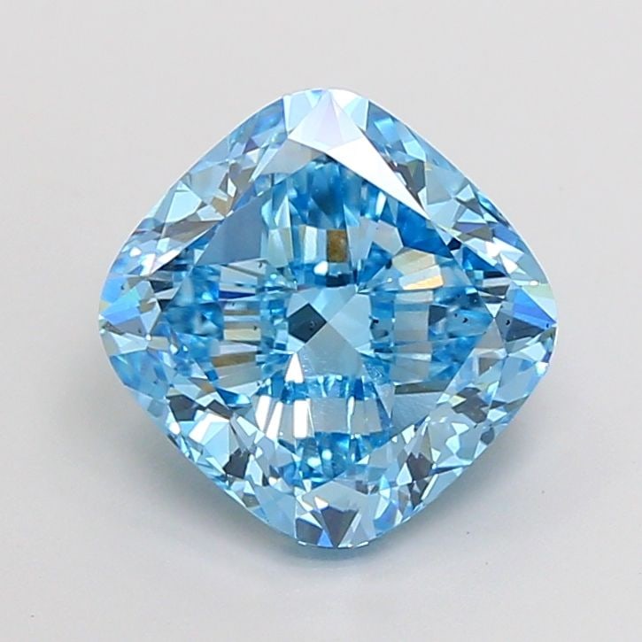 Loose Diamond - CUSHION MODIFIED 4.03ct Fancy Vivid Blue VS2: Loose Diamond - CUSHION MODIFIED 4.03ct Fancy Vivid Blue VS2 Source: This is a real non-mined Diamond that has been grown in a lab Shape: CUSHION MODIFIED Carats: 4.03 Color: Fancy Vivid Blue Certific