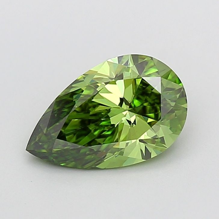 Loose Diamond - PEAR 1.49ct Fancy Vivid Green VVS2: Loose Diamond - PEAR 1.49ct Fancy Vivid Green VVS2 Source: This is a real non-mined Diamond that has been grown in a lab Shape: PEAR Carats: 1.49 Color: Fancy Vivid Green Certification: IGI Video: