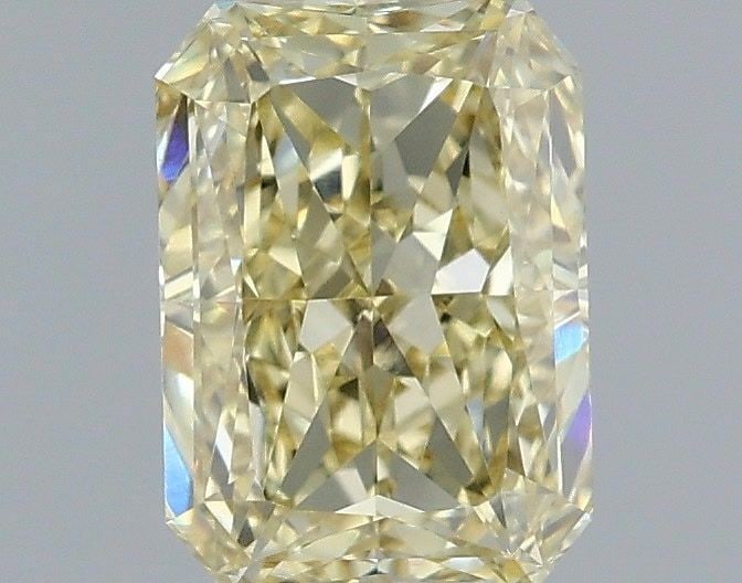 Loose Diamond - RADIANT 1.09ct Fancy Yellow VVS2: Loose Diamond - RADIANT 1.09ct Fancy Yellow VVS2 Source: This is a real non-mined Diamond that has been grown in a lab Shape: RADIANT Carats: 1.09 Color: Fancy Yellow Certification: IGI Video: