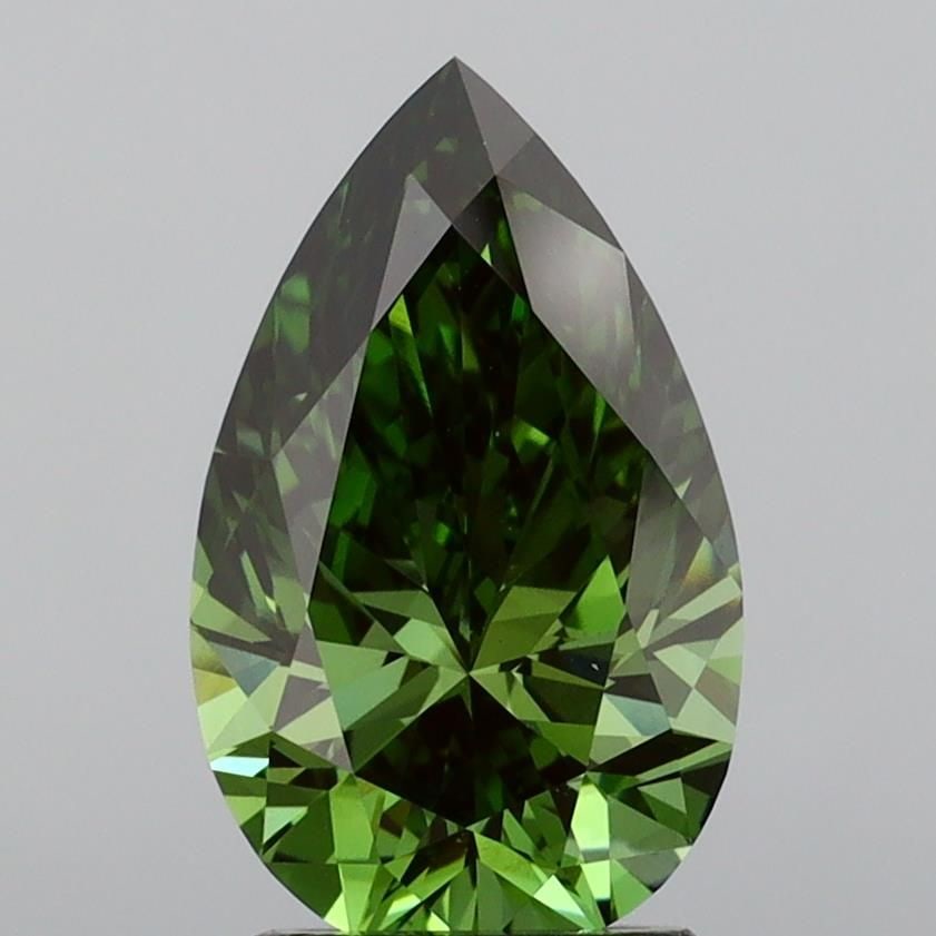 Loose Diamond - PEAR 2.68ct Fancy Vivid Green VS1: Loose Diamond - PEAR 2.68ct Fancy Vivid Green VS1 Source: This is a real non-mined Diamond that has been grown in a lab Shape: PEAR Carats: 2.68 Color: Fancy Vivid Green Certification: IGI Video: