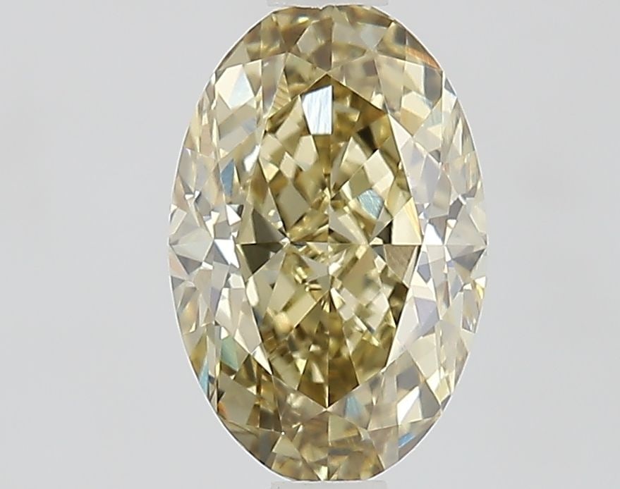 Loose Diamond - OVAL 1.51ct Fancy Gray Yellow VVS2: Loose Diamond - OVAL 1.51ct Fancy Gray Yellow VVS2 Source: This is a real non-mined Diamond that has been grown in a lab Shape: OVAL Carats: 1.51 Color: Fancy Gray Yellow Certification: IGI Video:
