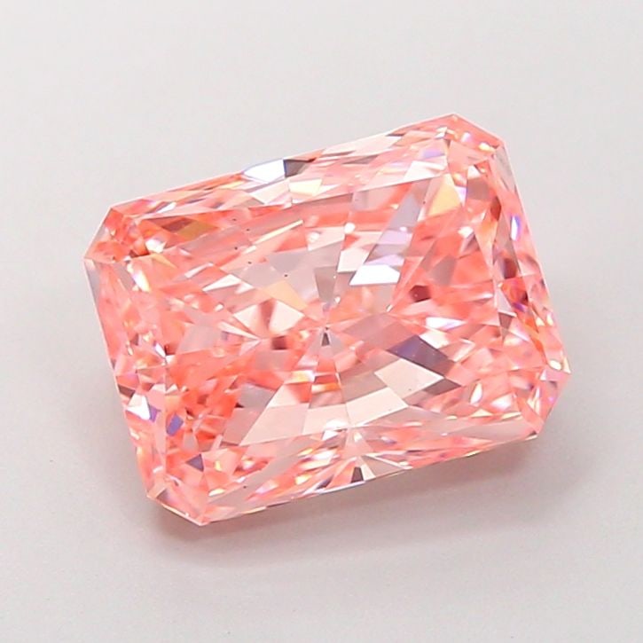 Loose Diamond - RADIANT 4.02ct Fancy Vivid Pink VS2: Loose Diamond - RADIANT 4.02ct Fancy Vivid Pink VS2 Source: This is a real non-mined Diamond that has been grown in a lab Shape: RADIANT Carats: 4.02 Color: Fancy Vivid Pink Certification: IGI Video: