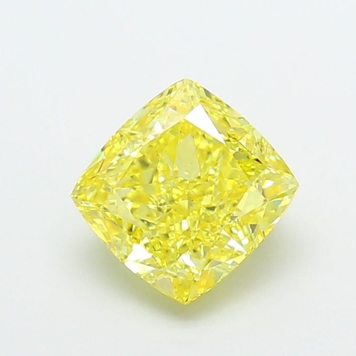 Loose Diamond - CUSHION MODIFIED 3.78ct Fancy Vivid Yellow VS1: Loose Diamond - CUSHION MODIFIED 3.78ct Fancy Vivid Yellow VS1 Source: This is a real non-mined Diamond that has been grown in a lab Shape: CUSHION MODIFIED Carats: 3.78 Color: Fancy Vivid Yellow Cert