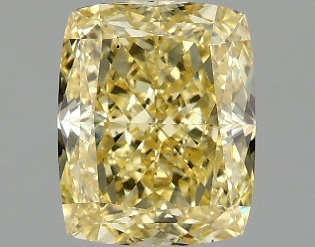 Loose Diamond - CUSHION MODIFIED 1.53ct Fancy Intense Yellow VS1: Loose Diamond - CUSHION MODIFIED 1.53ct Fancy Intense Yellow VS1 Source: This is a real non-mined Diamond that has been grown in a lab Shape: CUSHION MODIFIED Carats: 1.53 Color: Fancy Intense Yellow 