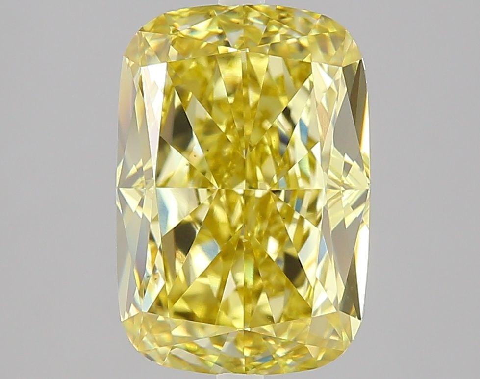 Loose Diamond - CUSHION MODIFIED 4.02ct Fancy Intense Yellow VS1: Loose Diamond - CUSHION MODIFIED 4.02ct Fancy Intense Yellow VS1 Source: This is a real non-mined Diamond that has been grown in a lab Shape: CUSHION MODIFIED Carats: 4.02 Color: Fancy Intense Yellow 