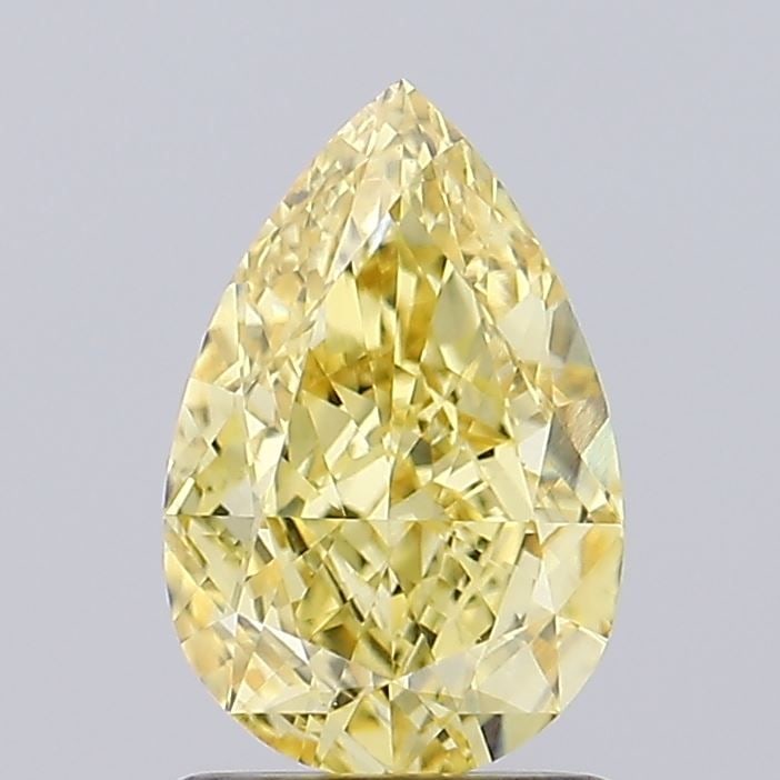 Loose Diamond - PEAR 1.5ct Fancy Vivid Yellow VVS2: Loose Diamond - PEAR 1.5ct Fancy Vivid Yellow VVS2 Source: This is a real non-mined Diamond that has been grown in a lab Shape: PEAR Carats: 1.5 Color: Fancy Vivid Yellow Certification: IGI Video: