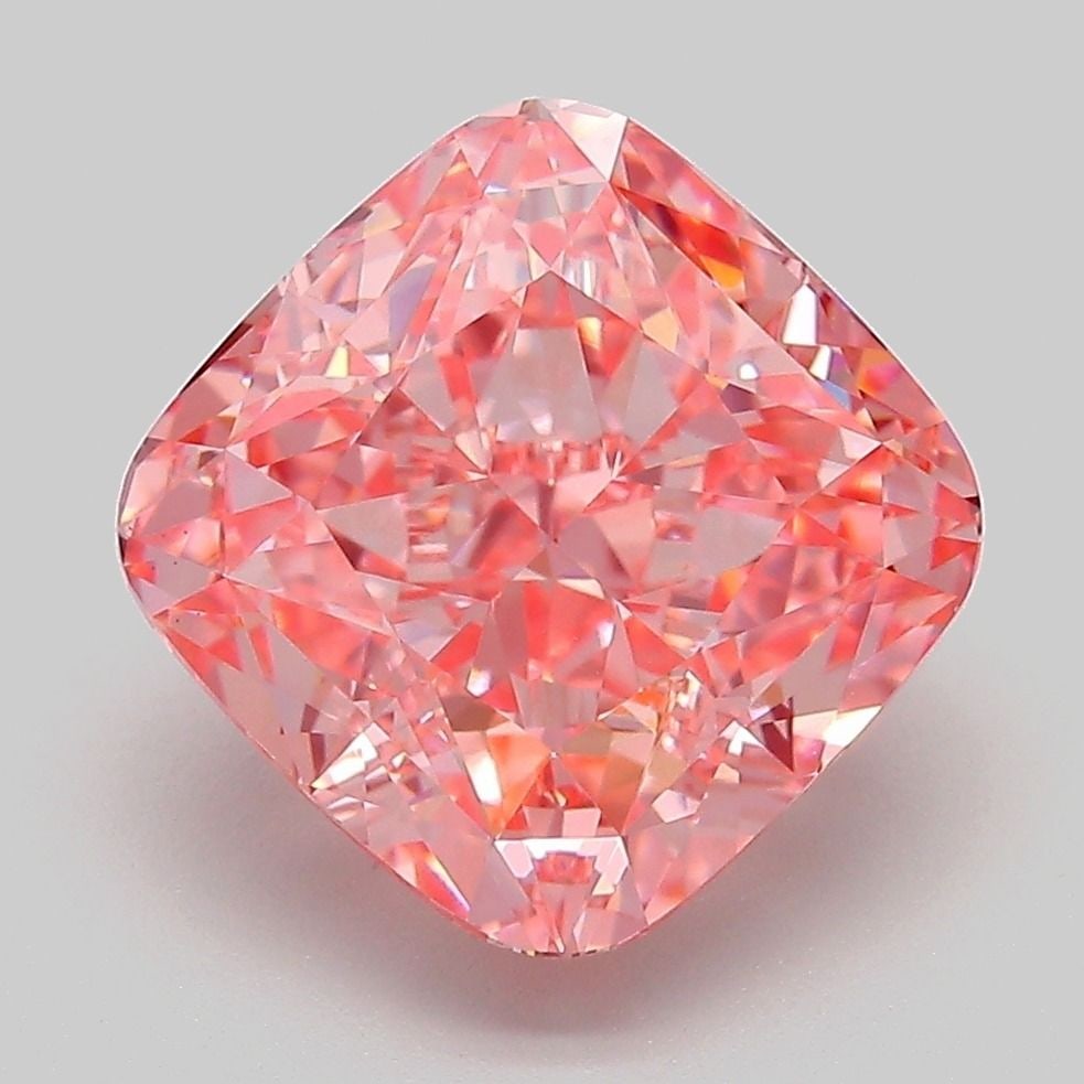 Loose Diamond - CUSHION MODIFIED 5.27ct Fancy Vivid Pink VS1: Loose Diamond - CUSHION MODIFIED 5.27ct Fancy Vivid Pink VS1 Source: This is a real non-mined Diamond that has been grown in a lab Shape: CUSHION MODIFIED Carats: 5.27 Color: Fancy Vivid Pink Certific