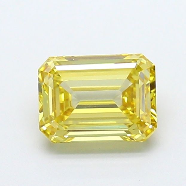 Loose Diamond - EMERALD 1.05ct Fancy Vivid Yellow VVS2: Loose Diamond - EMERALD 1.05ct Fancy Vivid Yellow VVS2 Source: This is a real non-mined Diamond that has been grown in a lab Shape: EMERALD Carats: 1.05 Color: Fancy Vivid Yellow Certification: NONE V