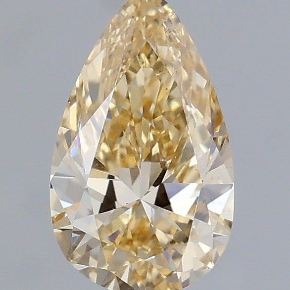 Loose Diamond - PEAR 0.5ct Fancy Light Yellow VS1: Loose Diamond - PEAR 0.5ct Fancy Light Yellow VS1 Source: This is a real non-mined Diamond that has been grown in a lab Shape: PEAR Carats: 0.5 Color: Fancy Light Yellow Certification: IGI Video: