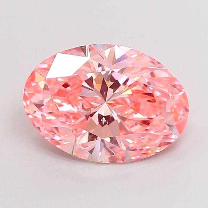 Loose Diamond - OVAL 3.09ct Fancy Vivid Pink VVS2: Loose Diamond - OVAL 3.09ct Fancy Vivid Pink VVS2 Source: This is a real non-mined Diamond that has been grown in a lab Shape: OVAL Carats: 3.09 Color: Fancy Vivid Pink Certification: IGI Video: