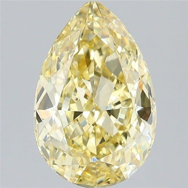 Loose Diamond - PEAR 2.53ct Fancy Intense Yellow VS1: Loose Diamond - PEAR 2.53ct Fancy Intense Yellow VS1 Source: This is a real non-mined Diamond that has been grown in a lab Shape: PEAR Carats: 2.53 Color: Fancy Intense Yellow Certification: IGI Video