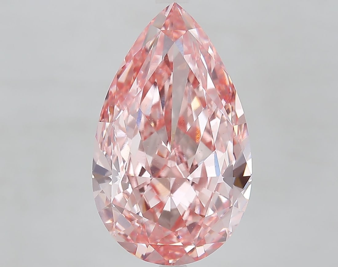 Loose Diamond - PEAR 8.95ct Fancy Vivid Pink VS1: Loose Diamond - PEAR 8.95ct Fancy Vivid Pink VS1 Source: This is a real non-mined Diamond that has been grown in a lab Shape: PEAR Carats: 8.95 Color: Fancy Vivid Pink Certification: IGI Video: Video