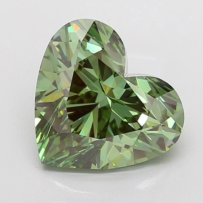 Loose Diamond - HEART 8.02ct Fancy Vivid Green VS1: Loose Diamond - HEART 8.02ct Fancy Vivid Green VS1 Source: This is a real non-mined Diamond that has been grown in a lab Shape: HEART Carats: 8.02 Color: Fancy Vivid Green Certification: IGI Video: