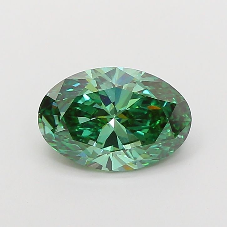 Loose Diamond - OVAL 2.5ct Fancy Vivid Green VS2: Loose Diamond - OVAL 2.5ct Fancy Vivid Green VS2 Source: This is a real non-mined Diamond that has been grown in a lab Shape: OVAL Carats: 2.5 Color: Fancy Vivid Green Certification: IGI Video: Video