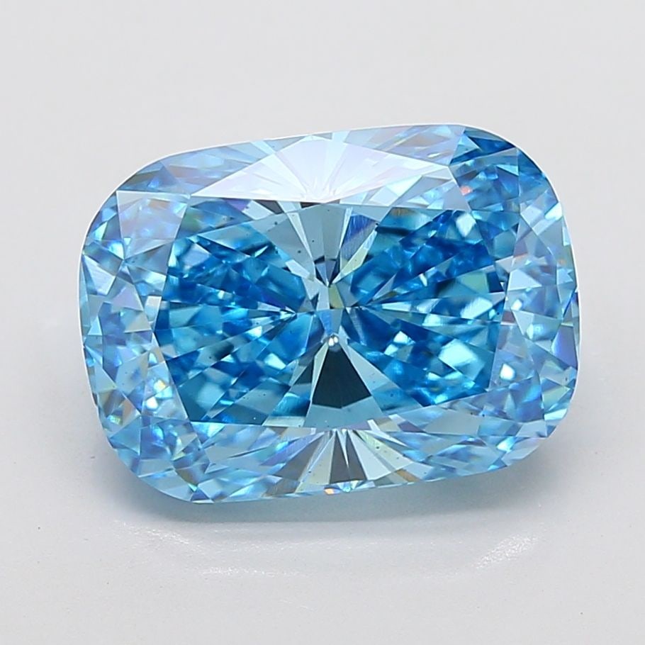 Loose Diamond - CUSHION MODIFIED 10.08ct Fancy Vivid Blue VS2: Loose Diamond - CUSHION MODIFIED 10.08ct Fancy Vivid Blue VS2 Source: This is a real non-mined Diamond that has been grown in a lab Shape: CUSHION MODIFIED Carats: 10.08 Color: Fancy Vivid Blue