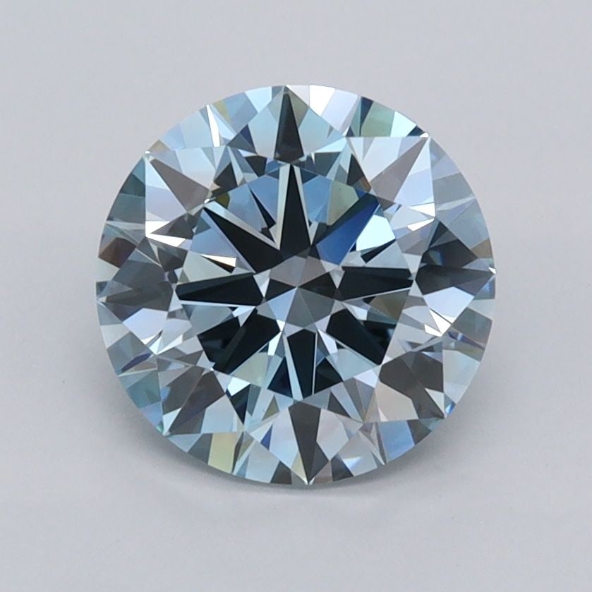 Loose Diamond - ROUND 1.53ct Fancy Intense Blue VVS2: Loose Diamond - ROUND 1.53ct Fancy Intense Blue VVS2 Source: This is a real non-mined Diamond that has been grown in a lab Shape: ROUND Carats: 1.53 Color: Fancy Intense Blue Certification: IGI Video: