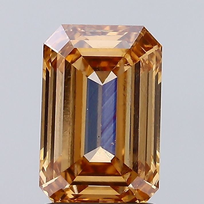 Loose Diamond - EMERALD 1.57ct Fancy Brownish Yellow VS1: Loose Diamond - EMERALD 1.57ct Fancy Brownish Yellow VS1 Source: This is a real non-mined Diamond that has been grown in a lab Shape: EMERALD Carats: 1.57 Color: Fancy Brownish Yellow Certification: I