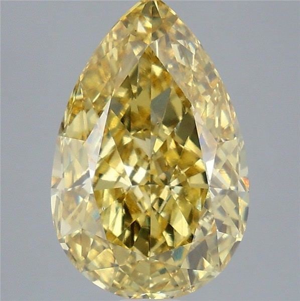 Loose Diamond - PEAR 4.52ct Fancy Vivid Yellow VS2: Loose Diamond - PEAR 4.52ct Fancy Vivid Yellow VS2 Source: This is a real non-mined Diamond that has been grown in a lab Shape: PEAR Carats: 4.52 Color: Fancy Vivid Yellow Certification: IGI Video: