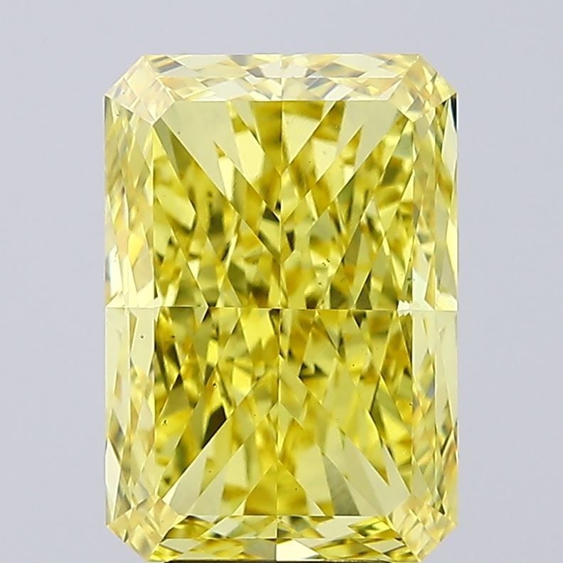 Loose Diamond - RADIANT 5.07ct Fancy Vivid Yellow VS1: Loose Diamond - RADIANT 5.07ct Fancy Vivid Yellow VS1 Source: This is a real non-mined Diamond that has been grown in a lab Shape: RADIANT Carats: 5.07 Color: Fancy Vivid Yellow Certification: IGI Vid