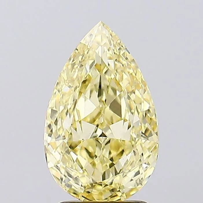 Loose Diamond - PEAR 2.55ct Fancy Vivid Yellow VS1: Loose Diamond - PEAR 2.55ct Fancy Vivid Yellow VS1 Source: This is a real non-mined Diamond that has been grown in a lab Shape: PEAR Carats: 2.55 Color: Fancy Vivid Yellow Certification: IGI Video: