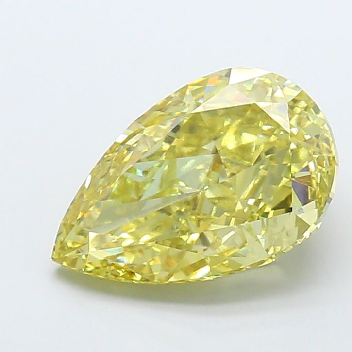 Loose Diamond - PEAR 5.45ct Fancy Intense Yellow VS1: Loose Diamond - PEAR 5.45ct Fancy Intense Yellow VS1 Source: This is a real non-mined Diamond that has been grown in a lab Shape: PEAR Carats: 5.45 Color: Fancy Intense Yellow Certification: IGI Video