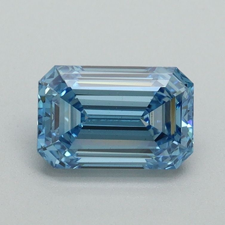 Loose Diamond - EMERALD 1.01ct Fancy Vivid Blue VS1: Loose Diamond - EMERALD 1.01ct Fancy Vivid Blue VS1 Source: This is a real non-mined Diamond that has been grown in a lab Shape: EMERALD Carats: 1.01 Color: Fancy Vivid Blue Certification: IGI Video: