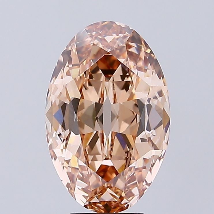Loose Diamond - OVAL 6.08ct Fancy Light Pinkish Brown VVS2: Loose Diamond - OVAL 6.08ct Fancy Light Pinkish Brown VVS2 Source: This is a real non-mined Diamond that has been grown in a lab Shape: OVAL Carats: 6.08 Color: Fancy Light Pinkish Brown Certification