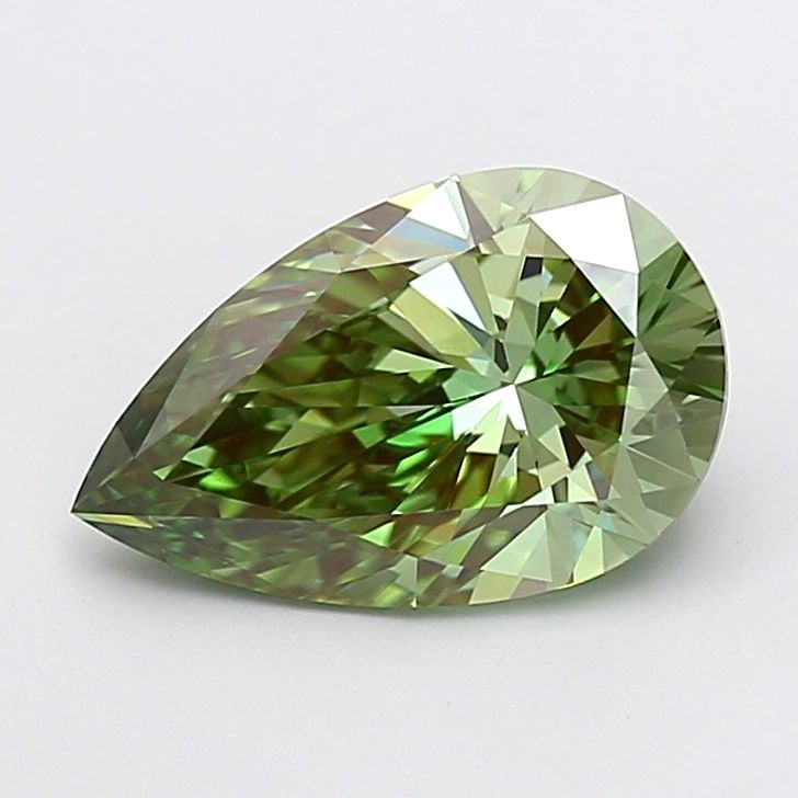 Loose Diamond - PEAR 3.09ct Fancy Vivid Green VVS2: Loose Diamond - PEAR 3.09ct Fancy Vivid Green VVS2 Source: This is a real non-mined Diamond that has been grown in a lab Shape: PEAR Carats: 3.09 Color: Fancy Vivid Green Certification: IGI The Diamon